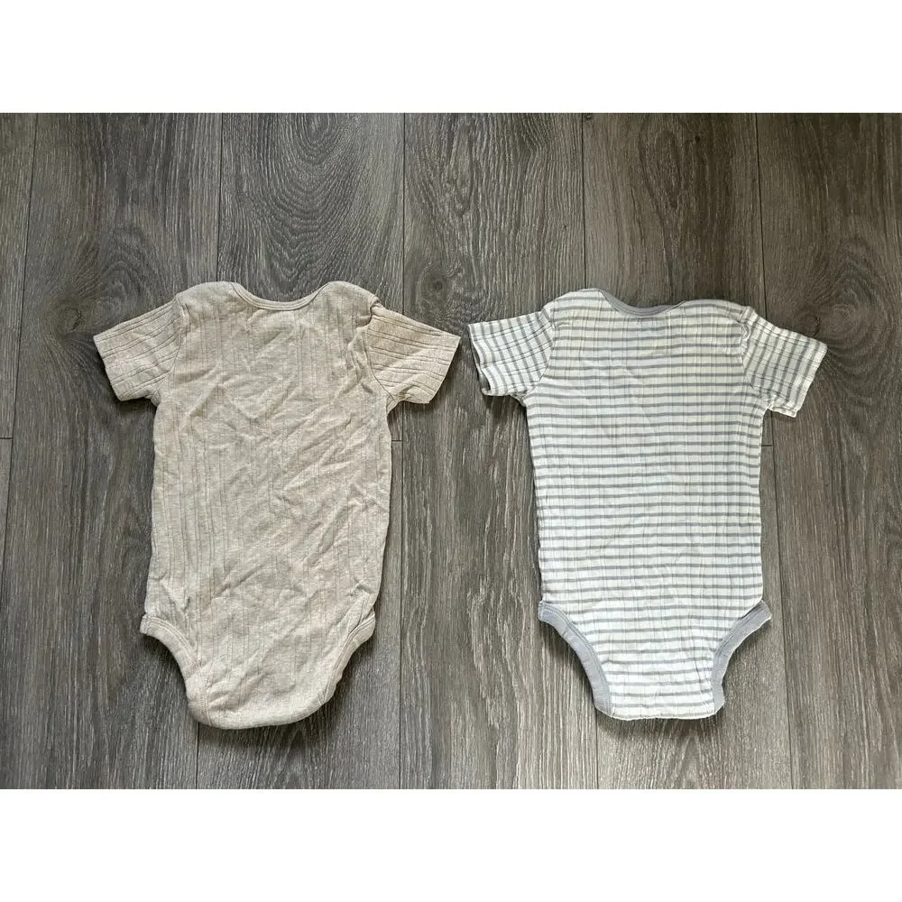 2PC Baby’s Organic Cotton Infant Onesie Bodysuit Size 18 months